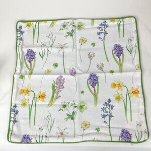 Charles Gallen Irish 100% Cotton Wildflower Square Pillow Sham Green Decorative
